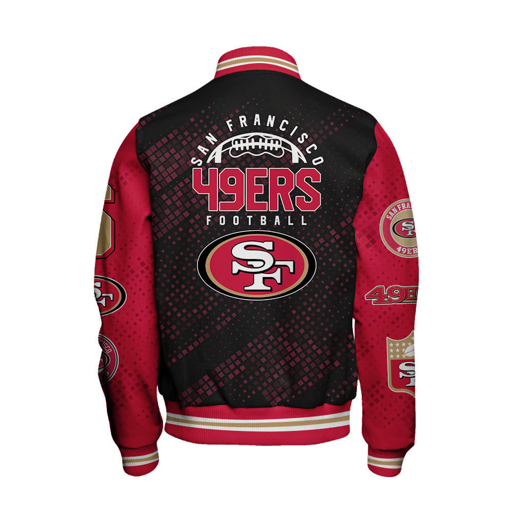 San Francisco 49ers National Football League Pattern Varsity Jacket SH1 V3 - All-Over-Printed Jacket