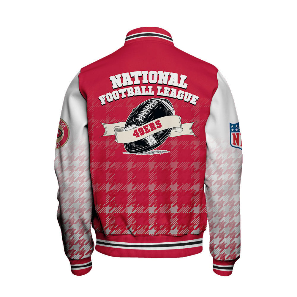 San Francisco 49ers LVIII Home Coming Varsity Jacket - All-Over-Printed Jacket