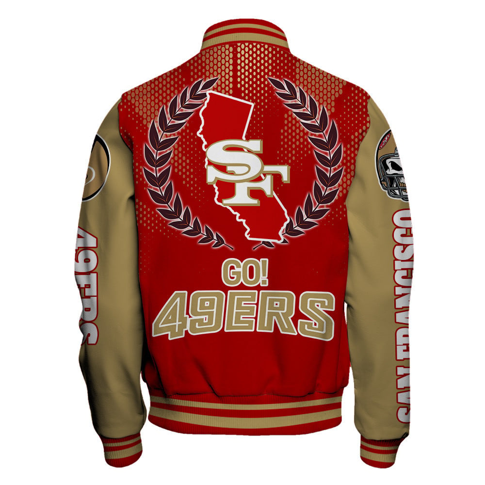 San Francisco 49ers LVIII We Are 49ers Varsity Jacket - All-Over-Printed Jacket