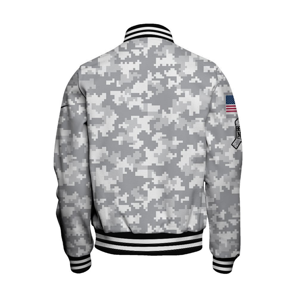 Philadelphia Eagles National Football League 2024 Arctic Camo Unisex Varsity Jacket - All-Over-Printed Jacket