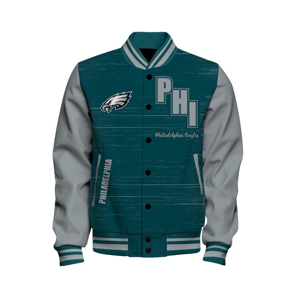 Philadelphia Eagles Football Team 2024 - 25 Proud Of The Shirt Unisex Varsity Jacket - All-Over-Printed Jacket