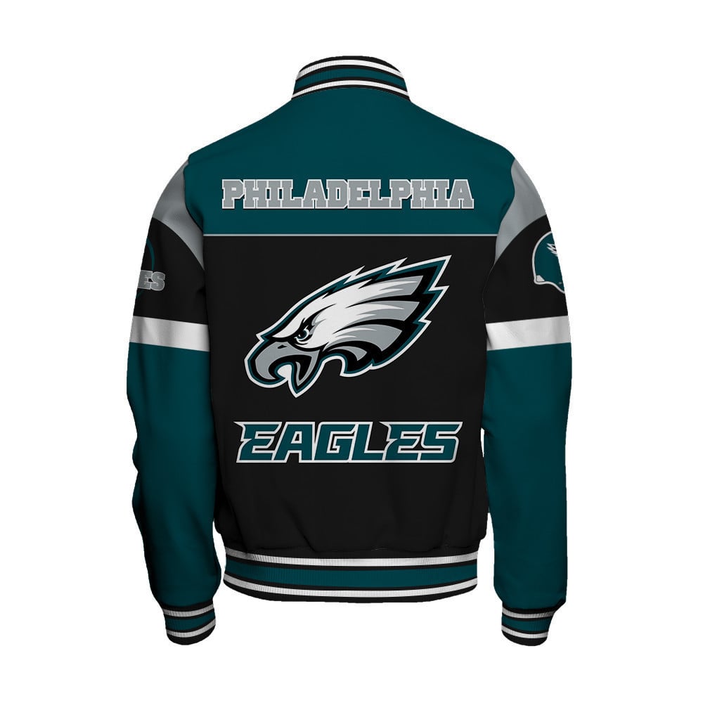 Philadelphia Eagles National Football League 2024 -25 Feel The Power Unisex Varsity Jacket - All-Over-Printed Jacket
