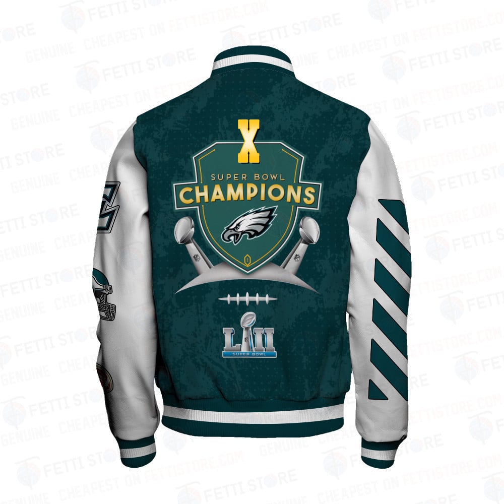 Philadelphia Eagles X Champions Print Varsity Jacket SFAT V9 - All-Over-Printed Jacket