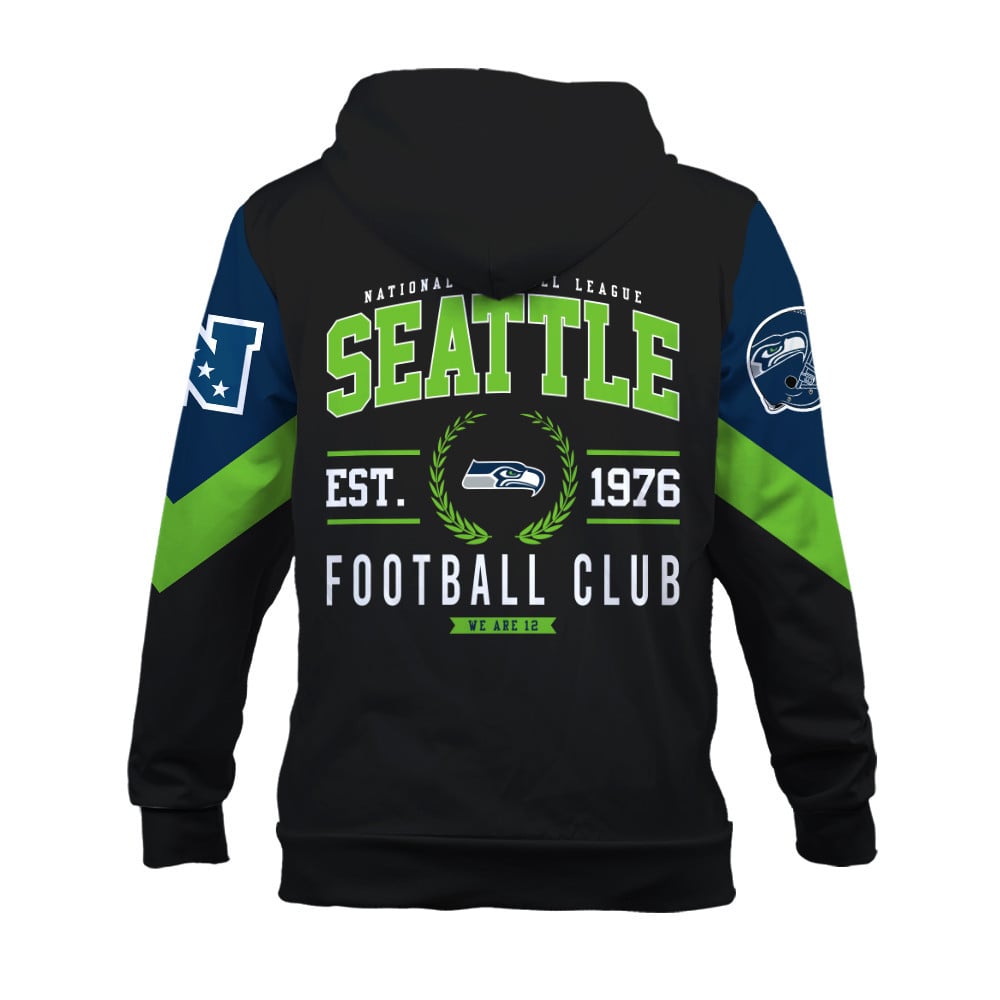 Seattle Seahawks Football Club Iconic Logo We Are 12 3D Hoodie