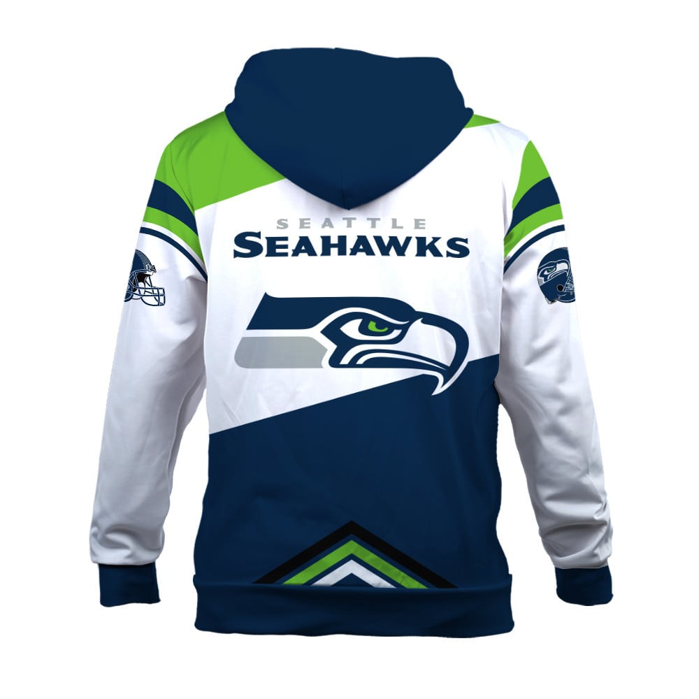 NFL Seattle Seahawks Power Forward Full-Snap Limited Edition 3D Zip Hoodie