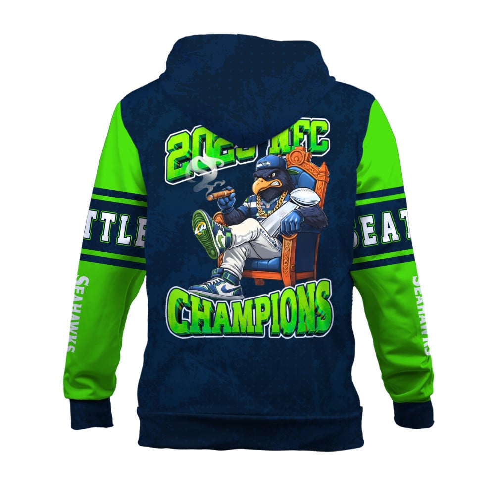 Seattle Seahawks Championship Glow Edition Zip Hoodie