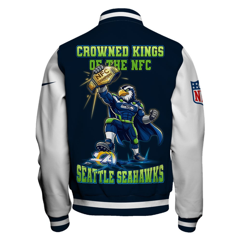 Seattle Seahawks Crowned Kings Of The NFC Varsity Jacket