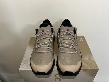 On Cloudrock Low Waterproof Hiking Shoes in Taupe / Beige