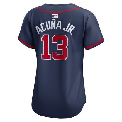 Ronald Acuña Jr. Atlanta Braves Nike Women's Alternate Limited Player Jersey – Navy