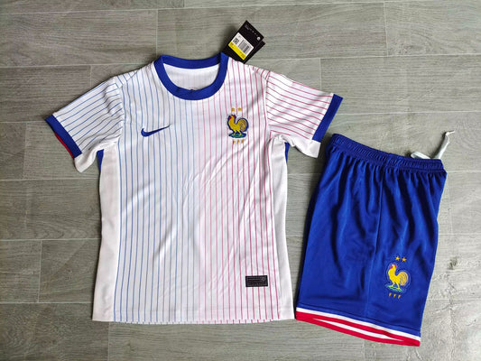 KIDS France National Team 2024/25 Home Football Kit Set (Jersey + Shorts)