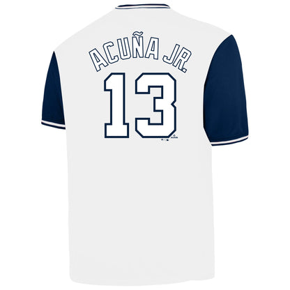 Ronald Acuña Jr. Atlanta Braves Profile Big &amp;amp; Tall Name &amp;amp; Number Jersey - White