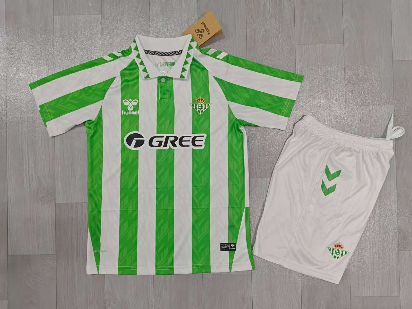 KIDS Real Betis Balompié 2024/25 Home Younger Kids' Hummel Football Replica Kit