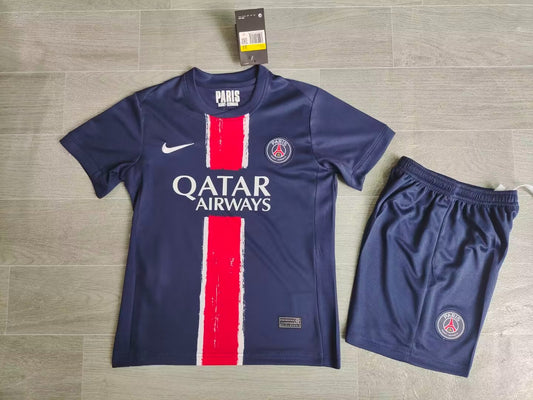 KIDS Paris Saint-Germain (PSG) 2024/25 Home Football Kit Set (Jersey + Shorts)