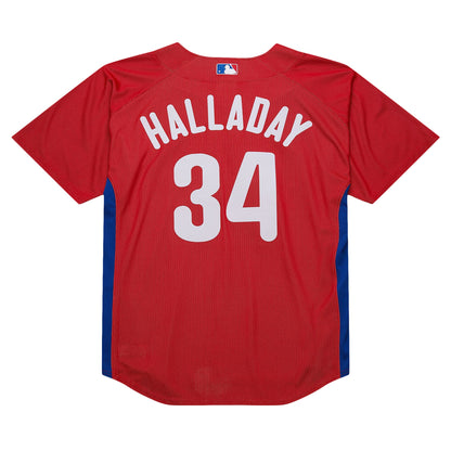 Roy Halladay Philadelphia Phillies Mitchell &amp;amp; Ness Authentic Batting Practice Jersey - Red