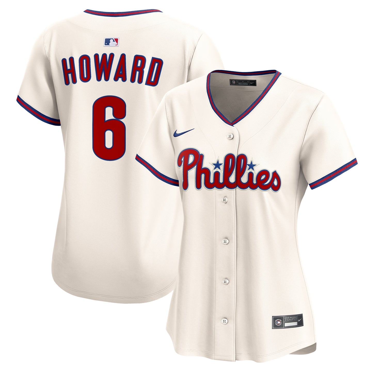 Ryan Howard Philadelphia Phillies Nike Women's Alternate 2 Limited Jersey – Cream