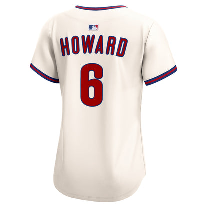 Ryan Howard Philadelphia Phillies Nike Women's Alternate 2 Limited Jersey – Cream