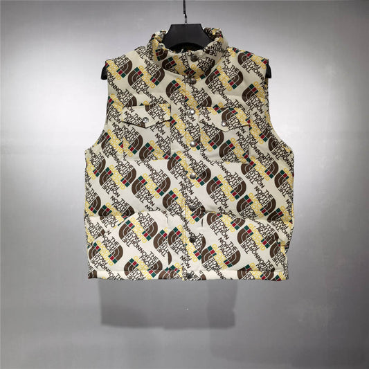 The North Face x Gucci Down Vest 'Ivory/Brown'