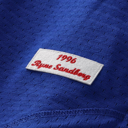 Ryne Sandberg Chicago Cubs Mitchell &amp;amp; Ness Cooperstown Collection 1996 Mesh Batting Practice Button-Up Jersey - Royal