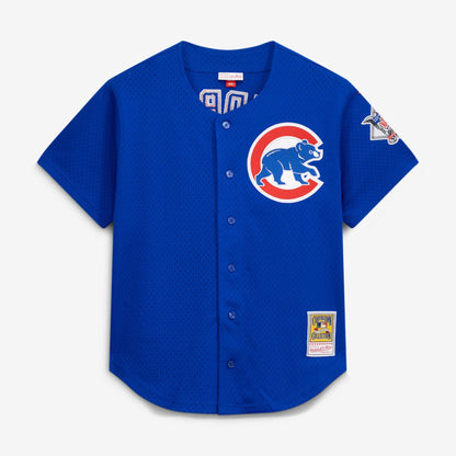 Ryne Sandberg Chicago Cubs Mitchell &amp;amp; Ness Cooperstown Collection 1997 Mesh Batting Practice Button-Up Jersey - Royal