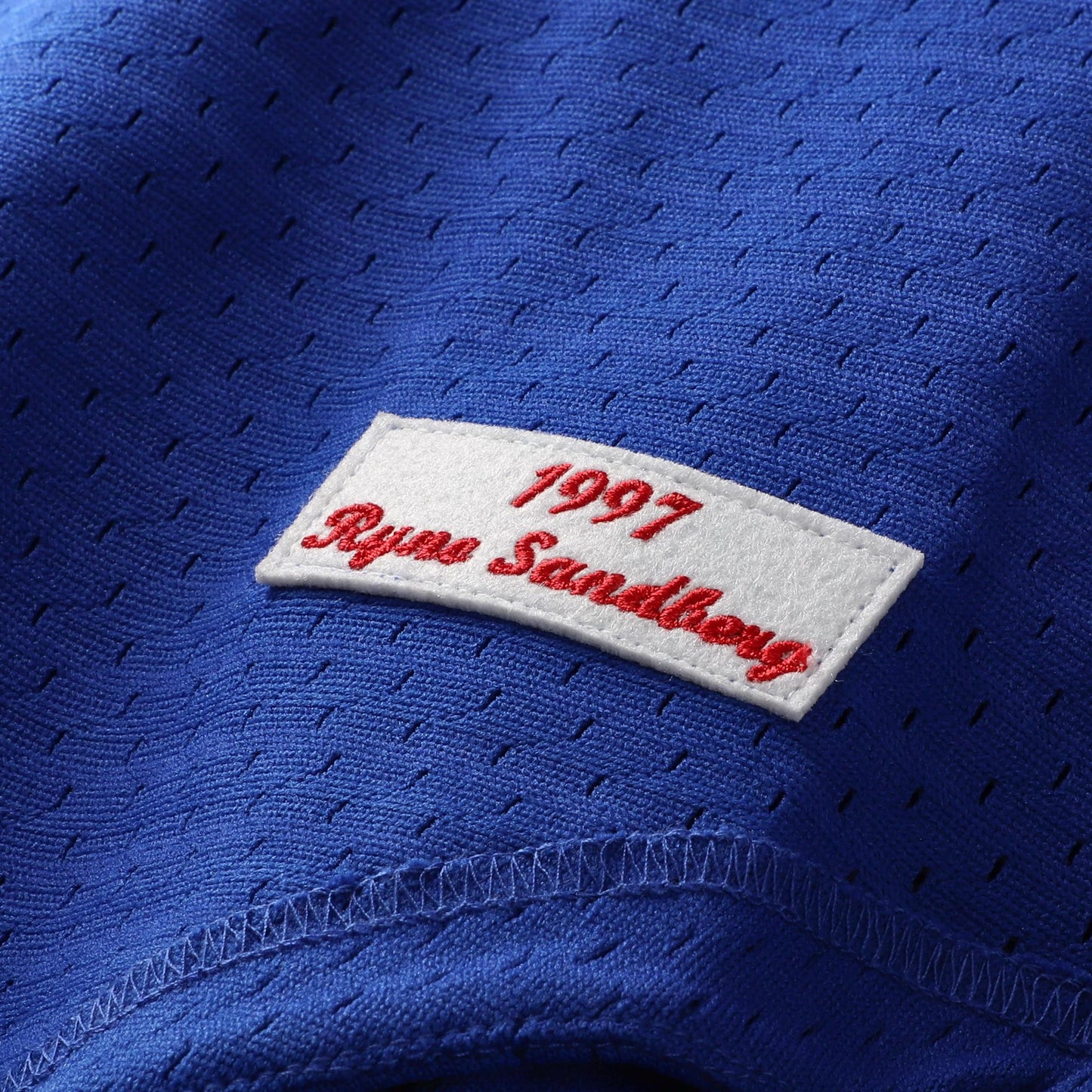 Ryne Sandberg Chicago Cubs Mitchell &amp;amp; Ness Cooperstown Collection 1997 Mesh Batting Practice Button-Up Jersey - Royal