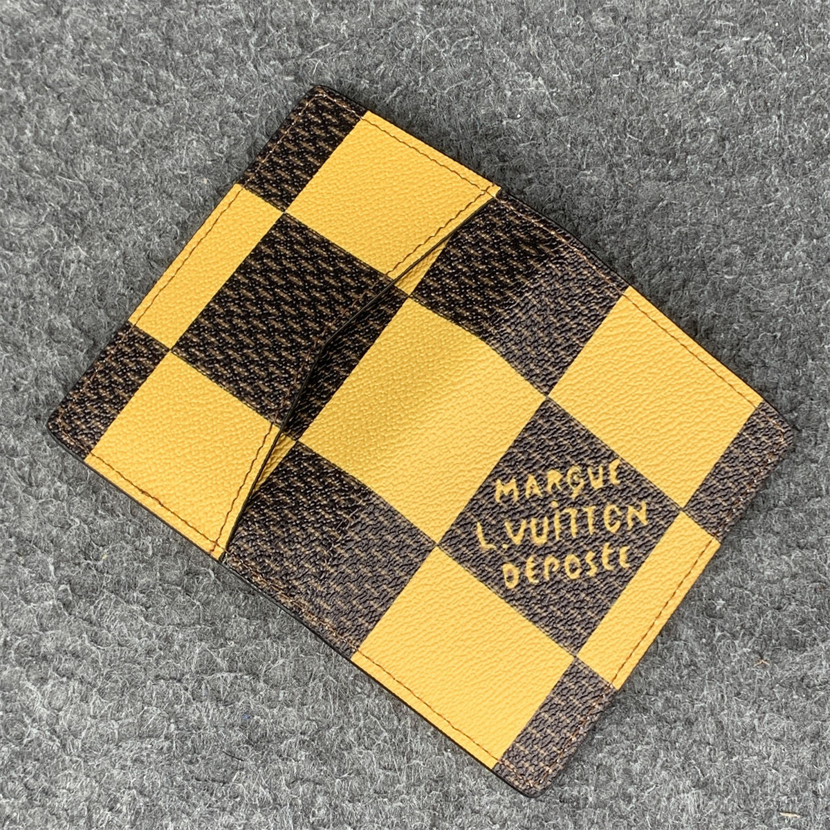LV Brazza Wallet Damier 'Pop Yellow'