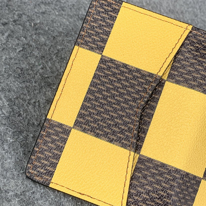 LV Brazza Wallet Damier 'Pop Yellow'