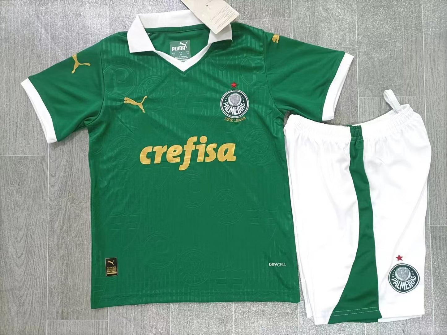 KIDS SE Palmeiras 2024/25 Home Football Kit Set (Jersey + Shorts)
