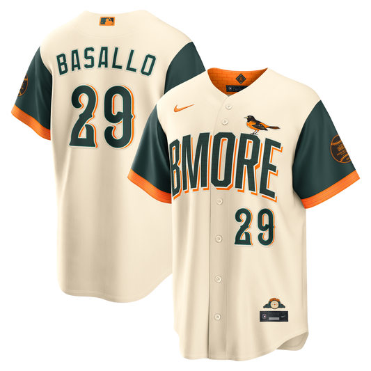 Samuel Basallo Baltimore Orioles Nike 2026 City Connect Stadium Jersey - Cream