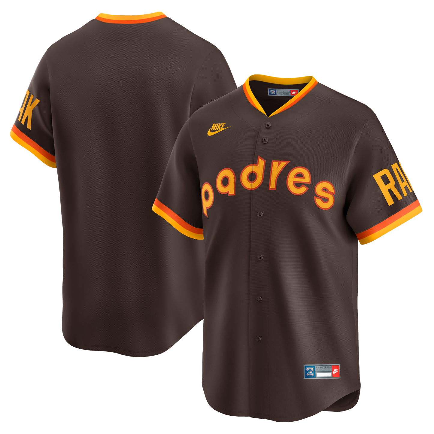 San Diego Padres Nike Cooperstown Collection Limited Jersey - Brown