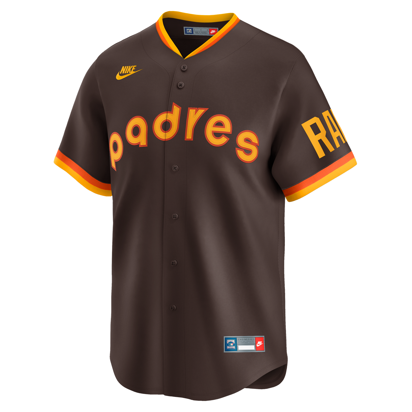 San Diego Padres Nike Cooperstown Collection Limited Jersey - Brown