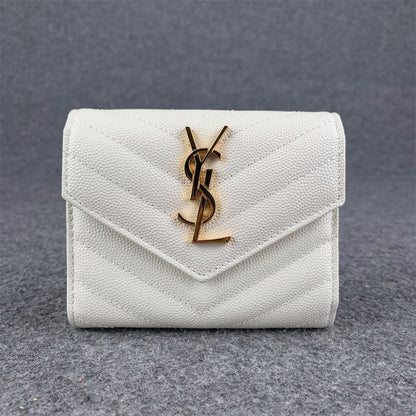 YSL Small Envelope Wallet 'Grain De Poudre Leather'