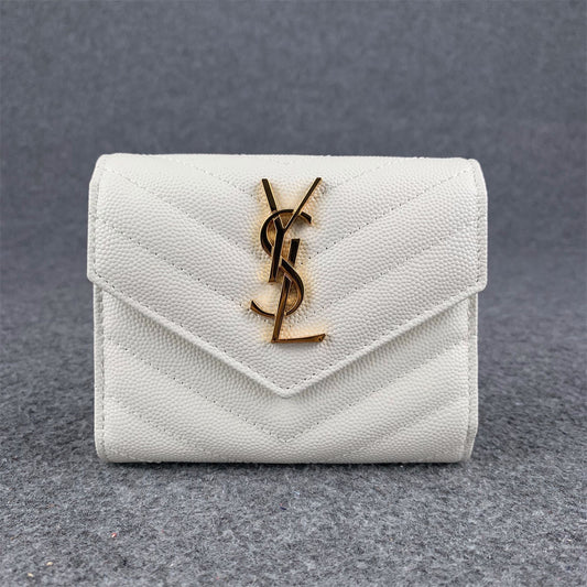YSL Small Envelope Wallet 'Grain De Poudre Leather'