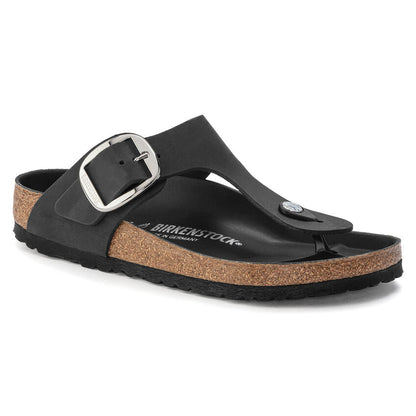 1023334 Birki Gizeh Big Buckle Oiled Leather Black