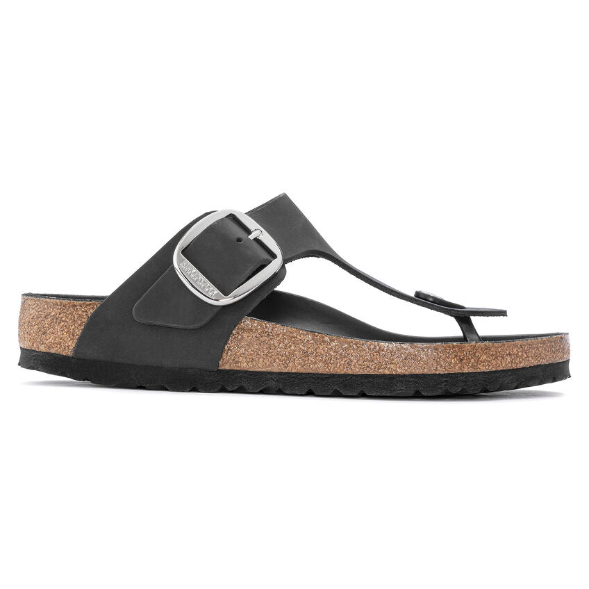 1023334 Birki Gizeh Big Buckle Oiled Leather Black