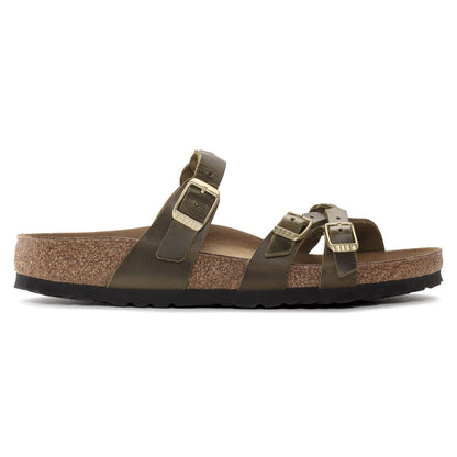 1023959 Birki Franca Braided Olive Green Leather