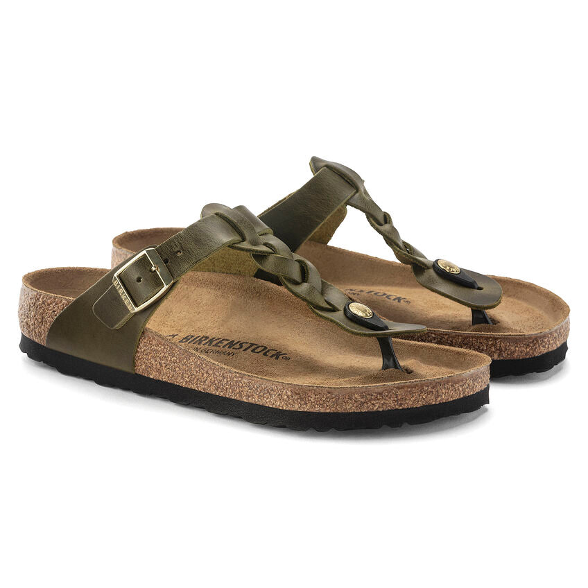 1023969 Birki Gizeh Oiled Leather Braided