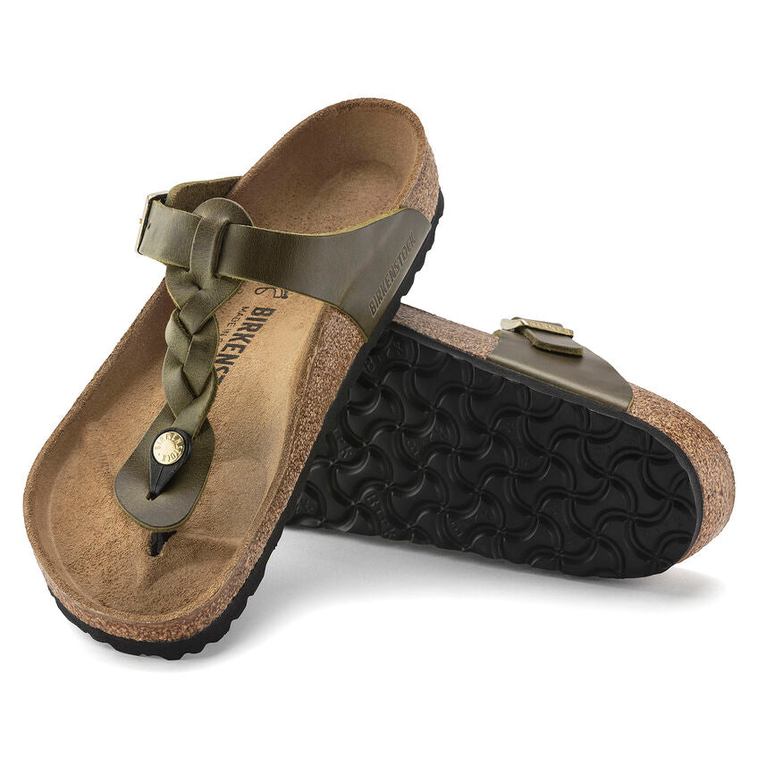 1023969 Birki Gizeh Oiled Leather Braided