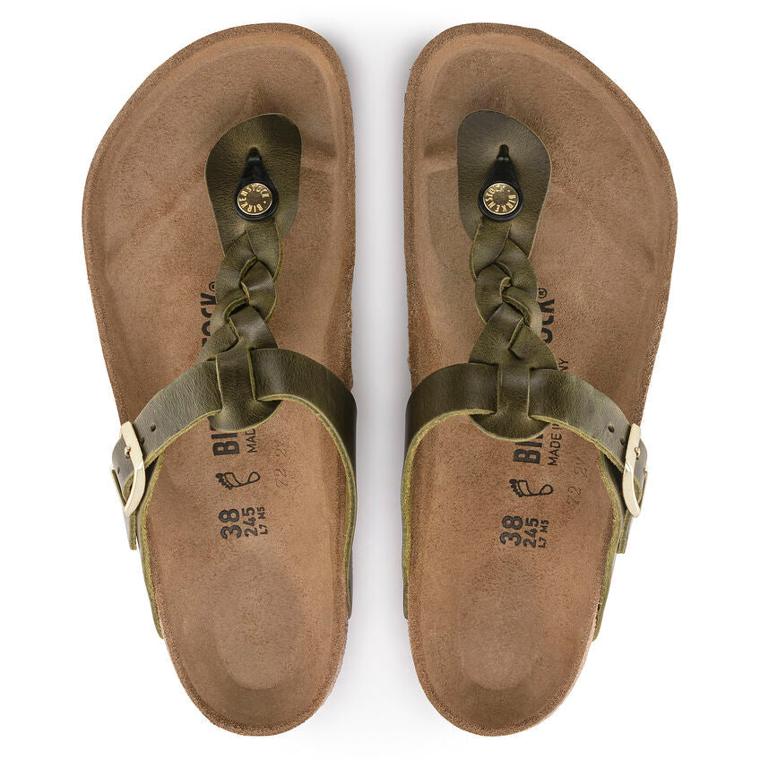 1023969 Birki Gizeh Oiled Leather Braided
