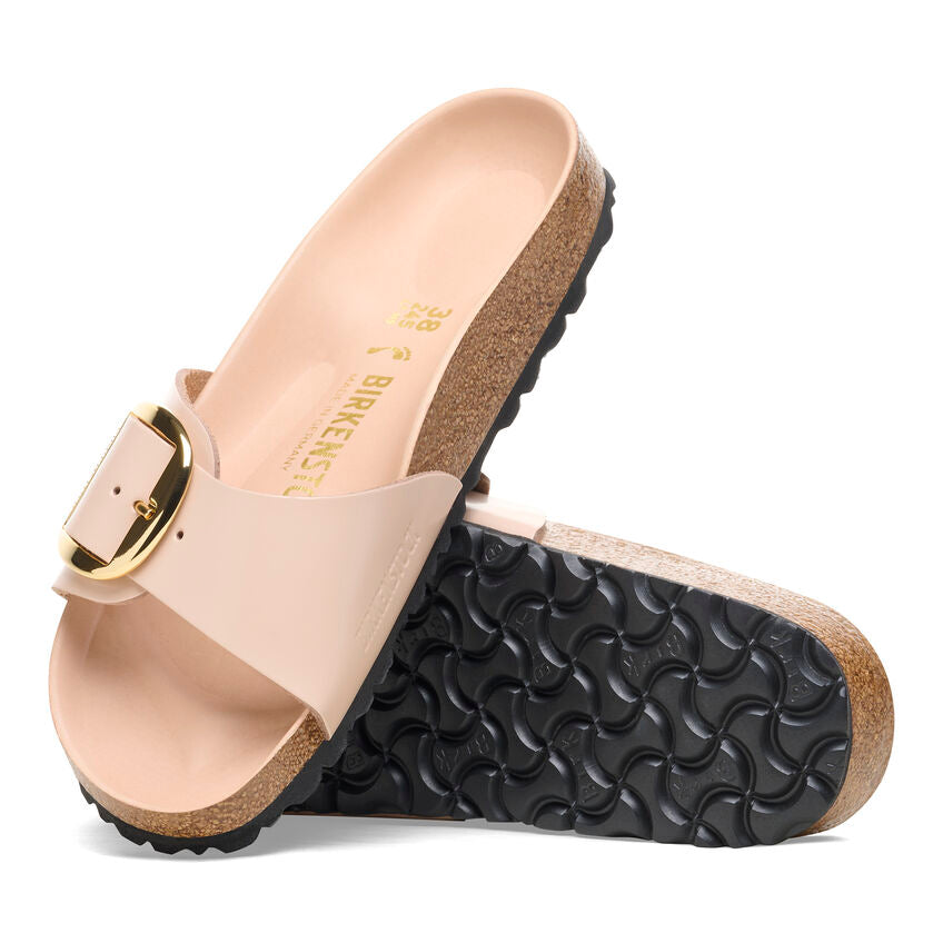 1026496 Birki Madrid Big Buckle High Shine New Beige