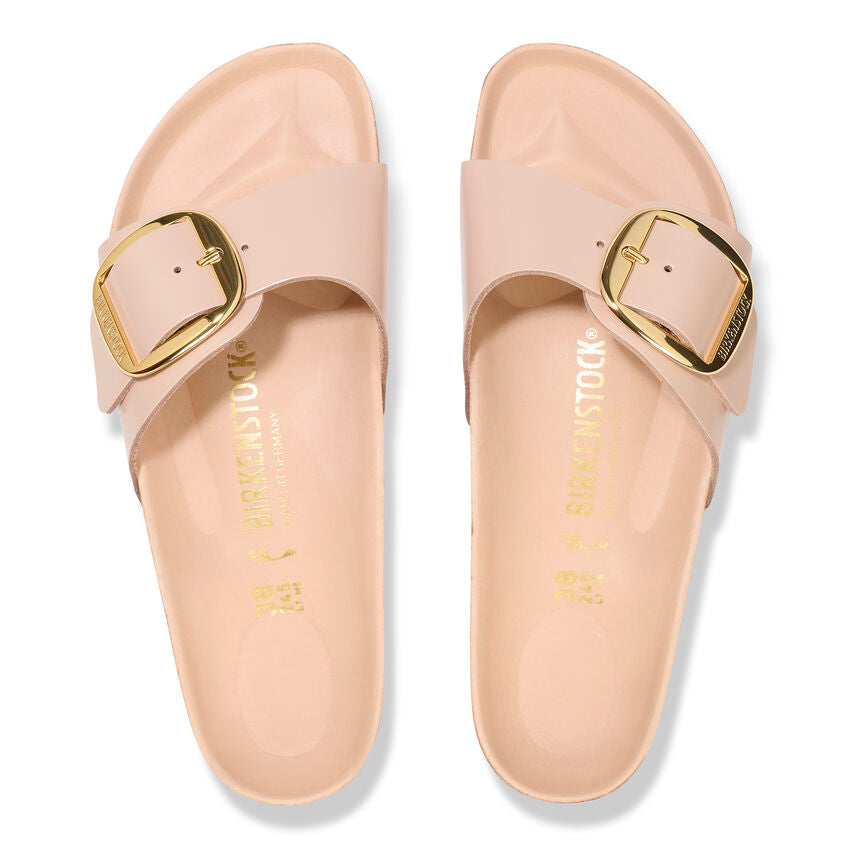 1026496 Birki Madrid Big Buckle High Shine New Beige
