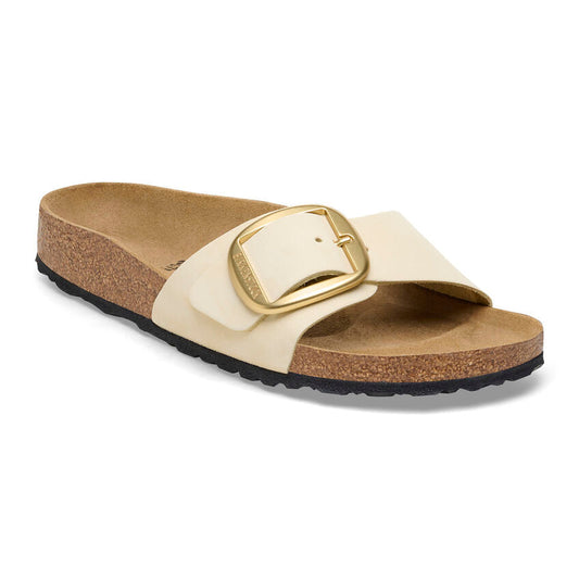 1026604 Birki Madrid Big Buckle Nubuck Leather Ecru