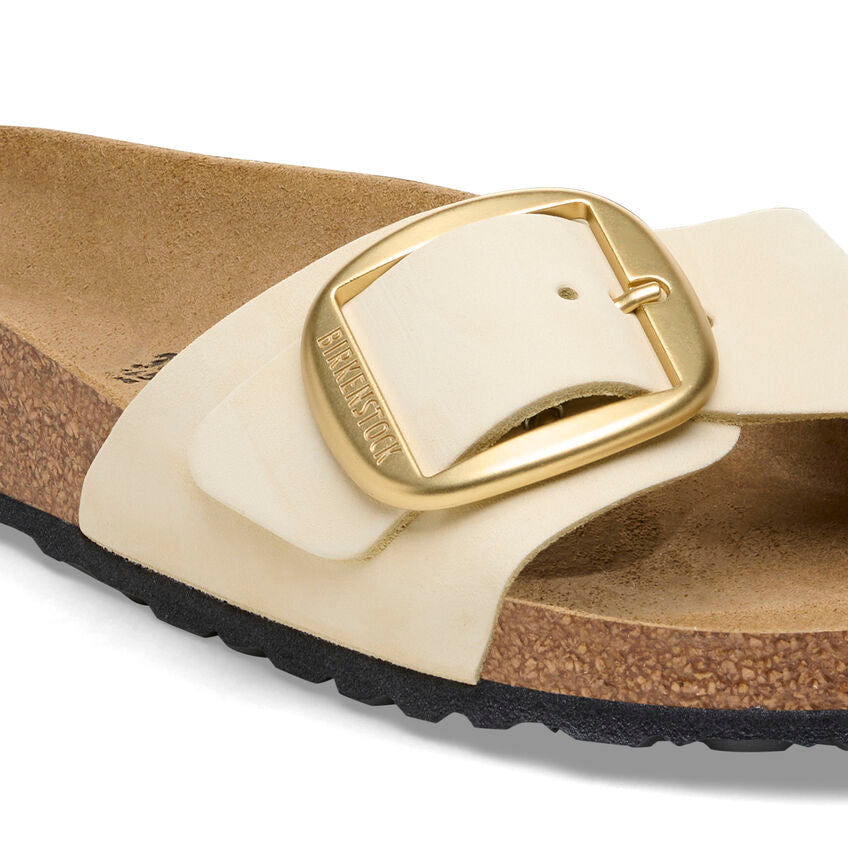1026604 Birki Madrid Big Buckle Nubuck Leather Ecru