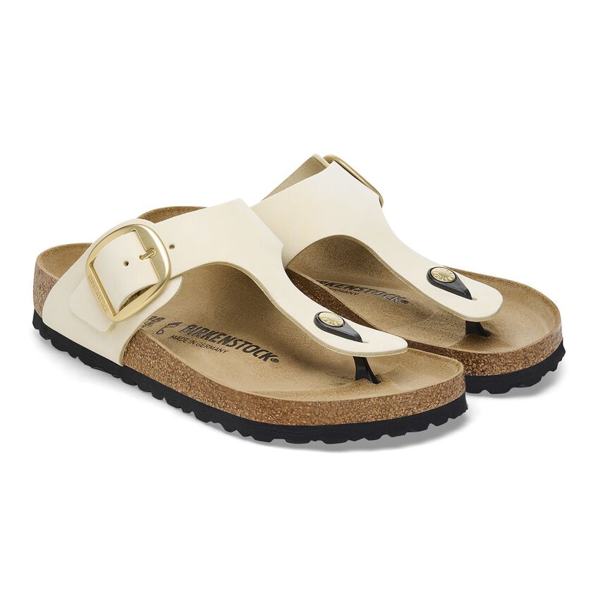 1026580 Birki Gizeh Big Buckle Ecru