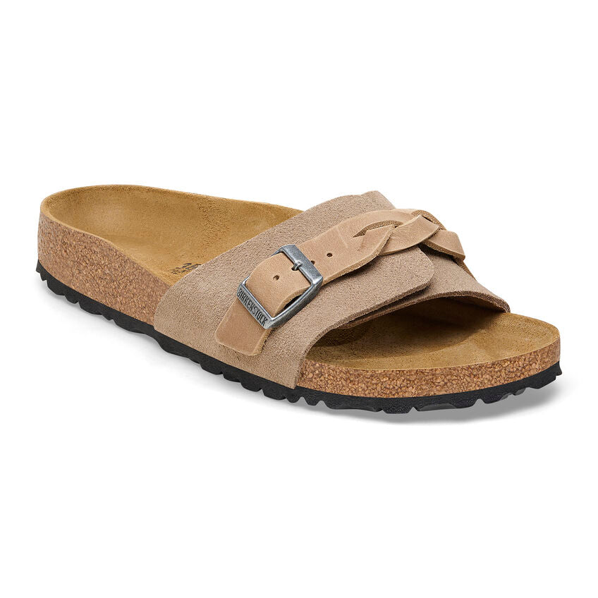 1026730 Birki Oita Braided Suede Leather Taupe
