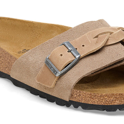 1026730 Birki Oita Braided Suede Leather Taupe