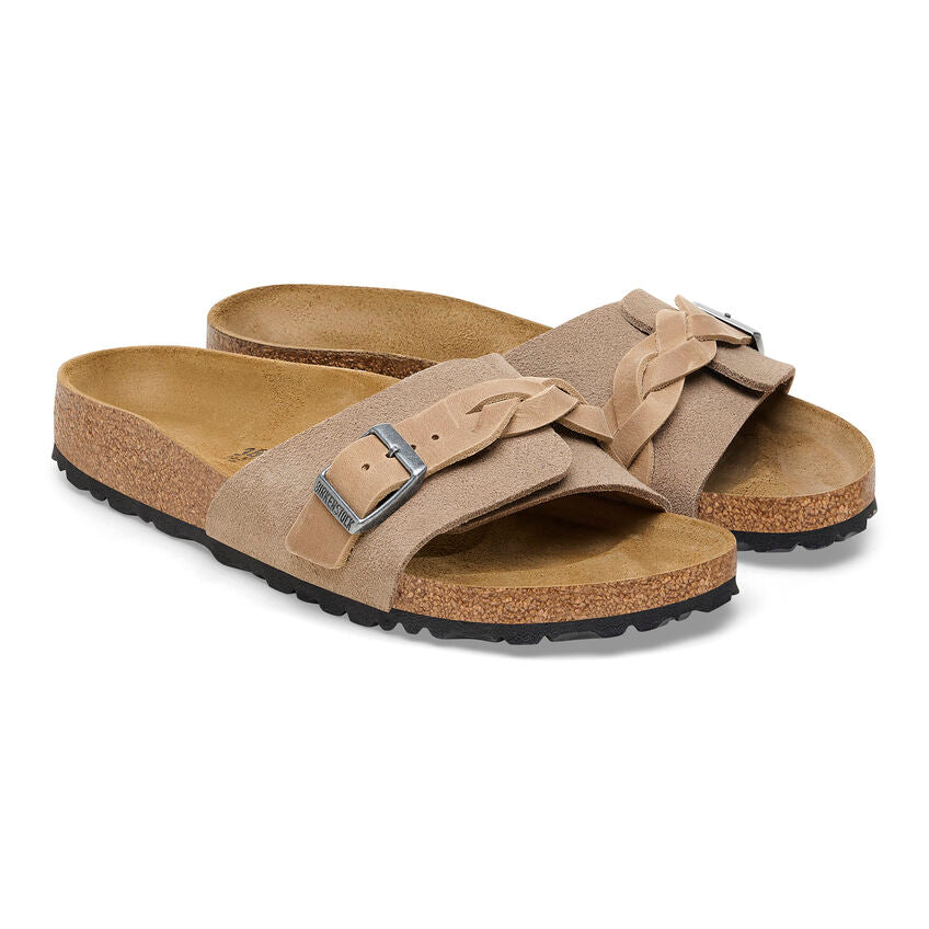 1026730 Birki Oita Braided Suede Leather Taupe