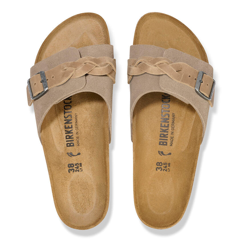 1026730 Birki Oita Braided Suede Leather Taupe