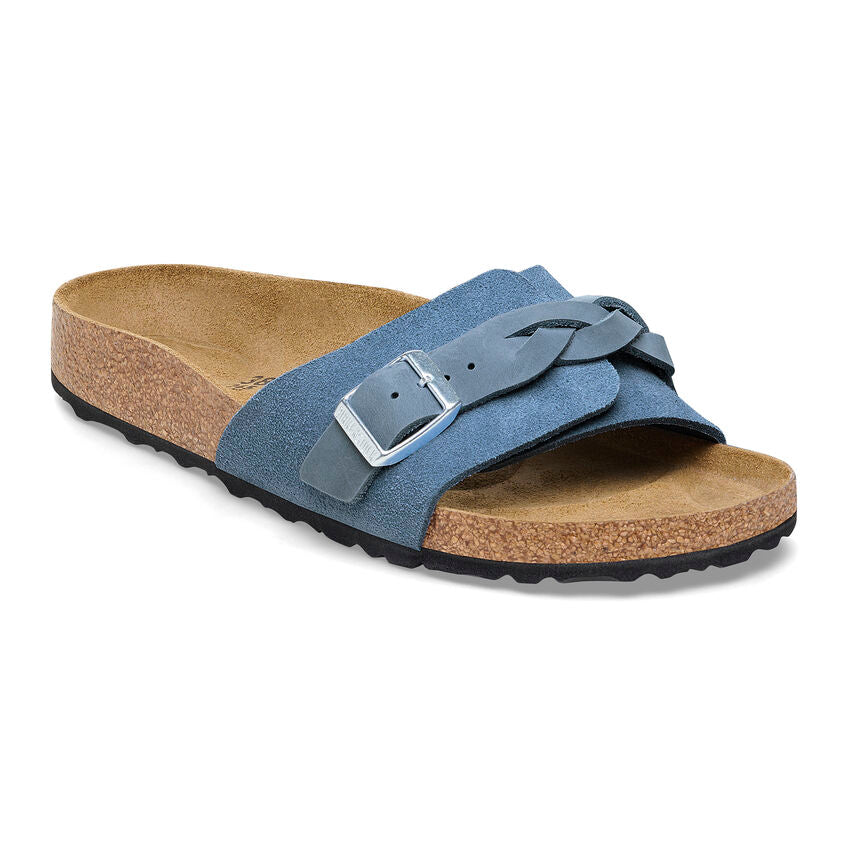 1026629 Birki Oita Braided Blue Suede Leather