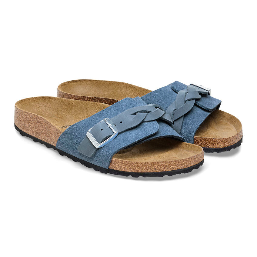 1026629 Birki Oita Braided Blue Suede Leather