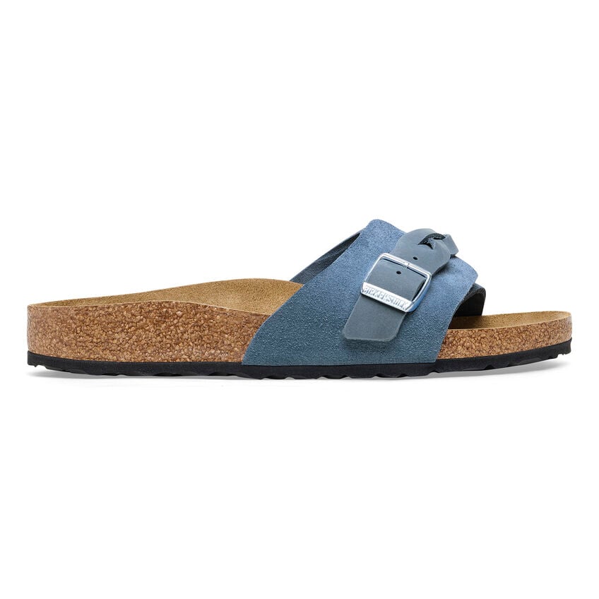 1026629 Birki Oita Braided Blue Suede Leather